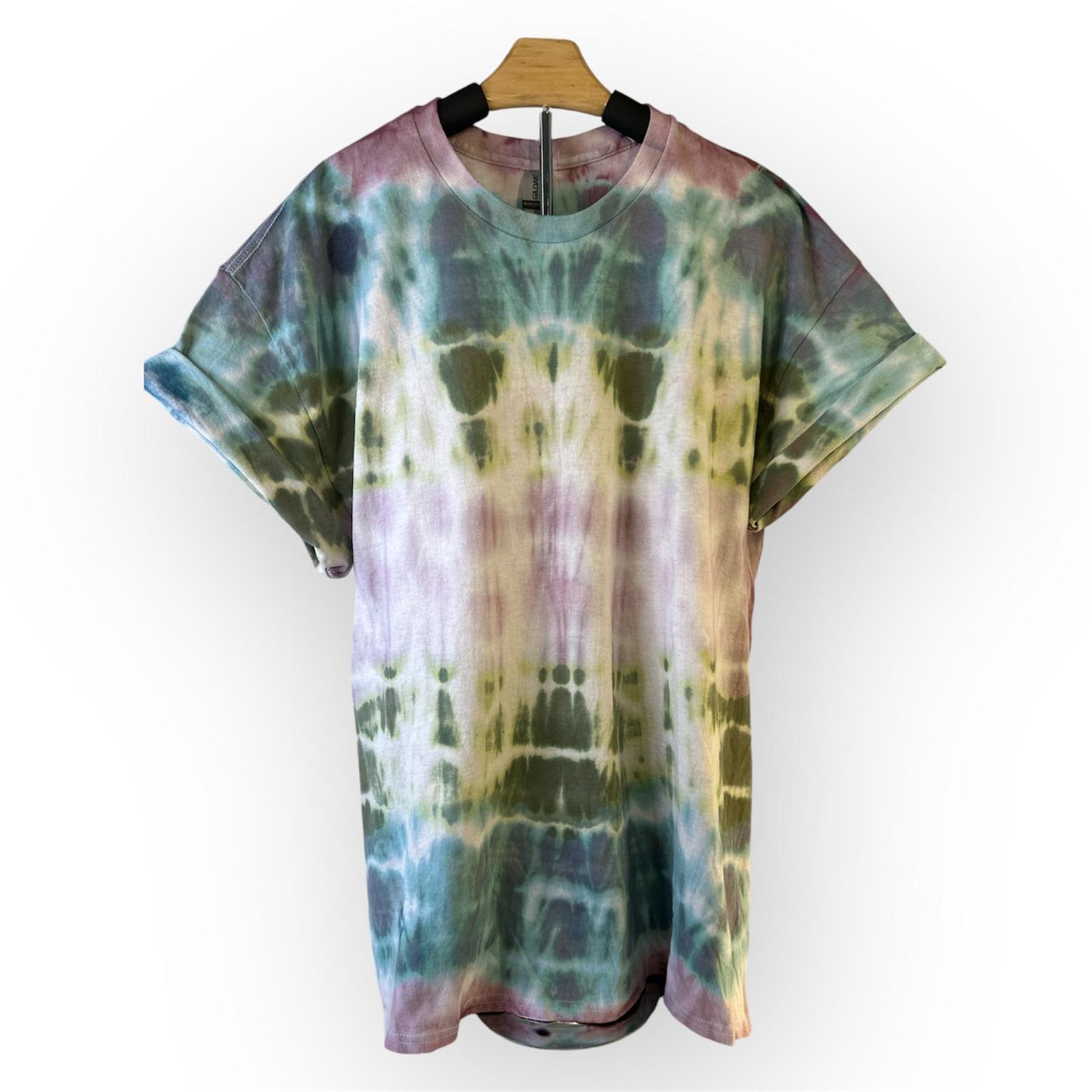 Tie-Dye T-shirt Pink Green and Blue