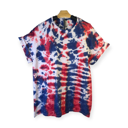 Tie-Dye T-Shirt Red and Blue