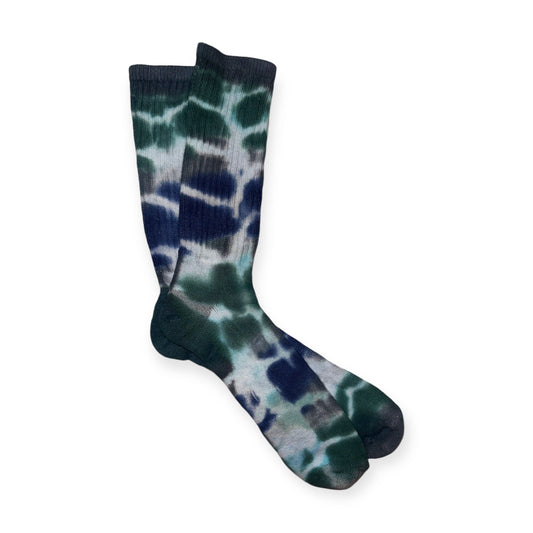 Tie-Dye Socks Green and Blue