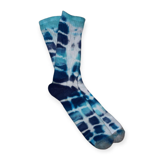 Tie-Dye Socks White and Blue