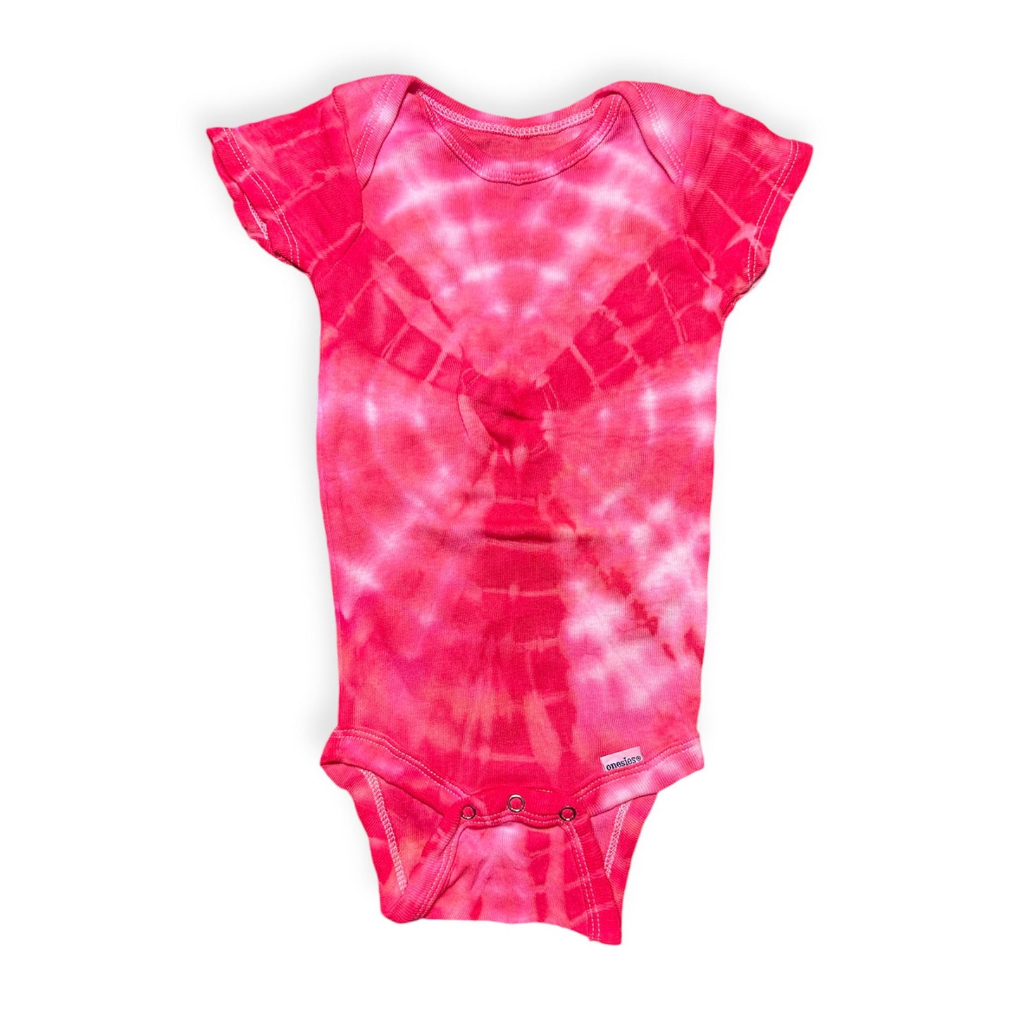 Tie-Dye Baby Onesie Fire Engine Red