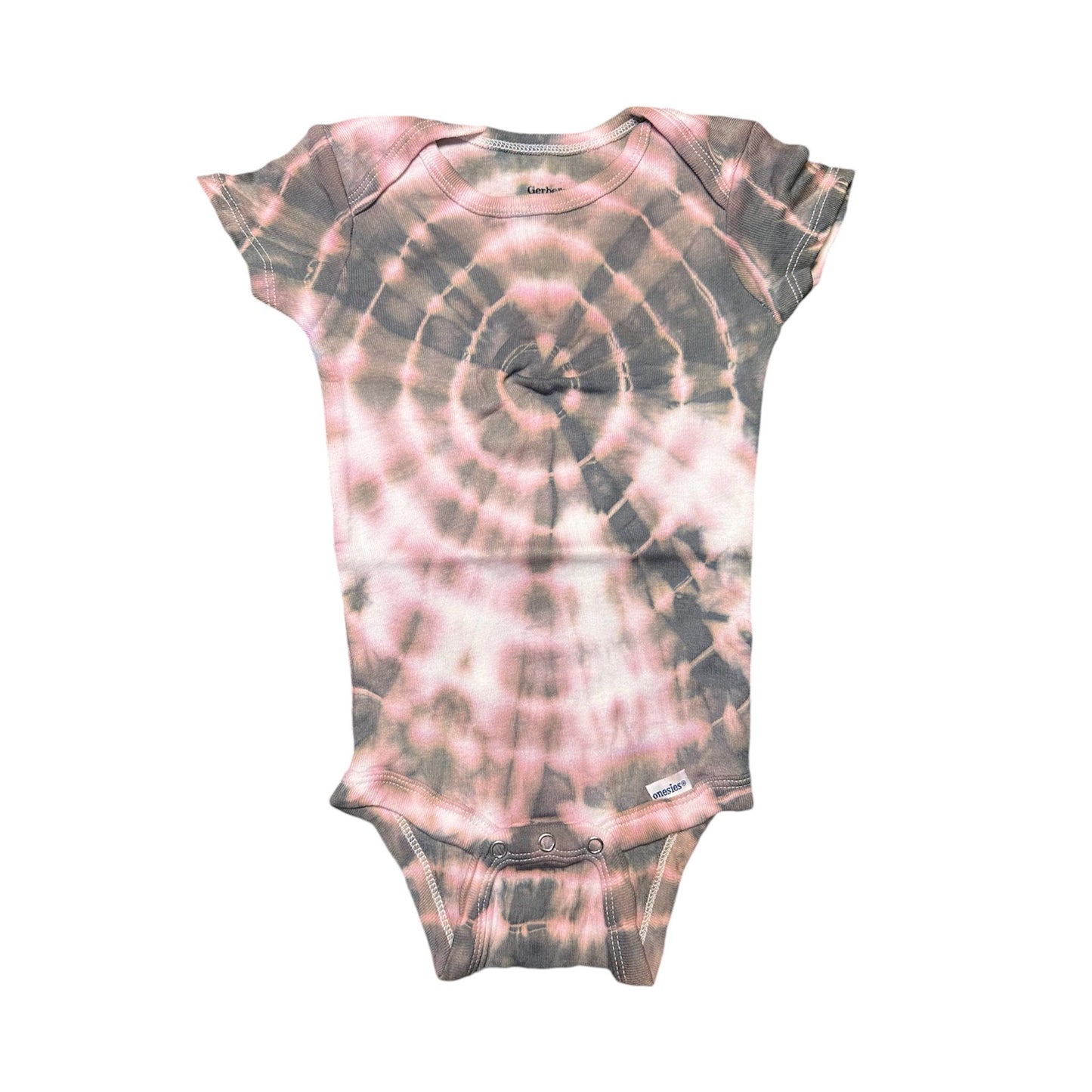 Tie-Dye Baby Onesie Chocolate Brown