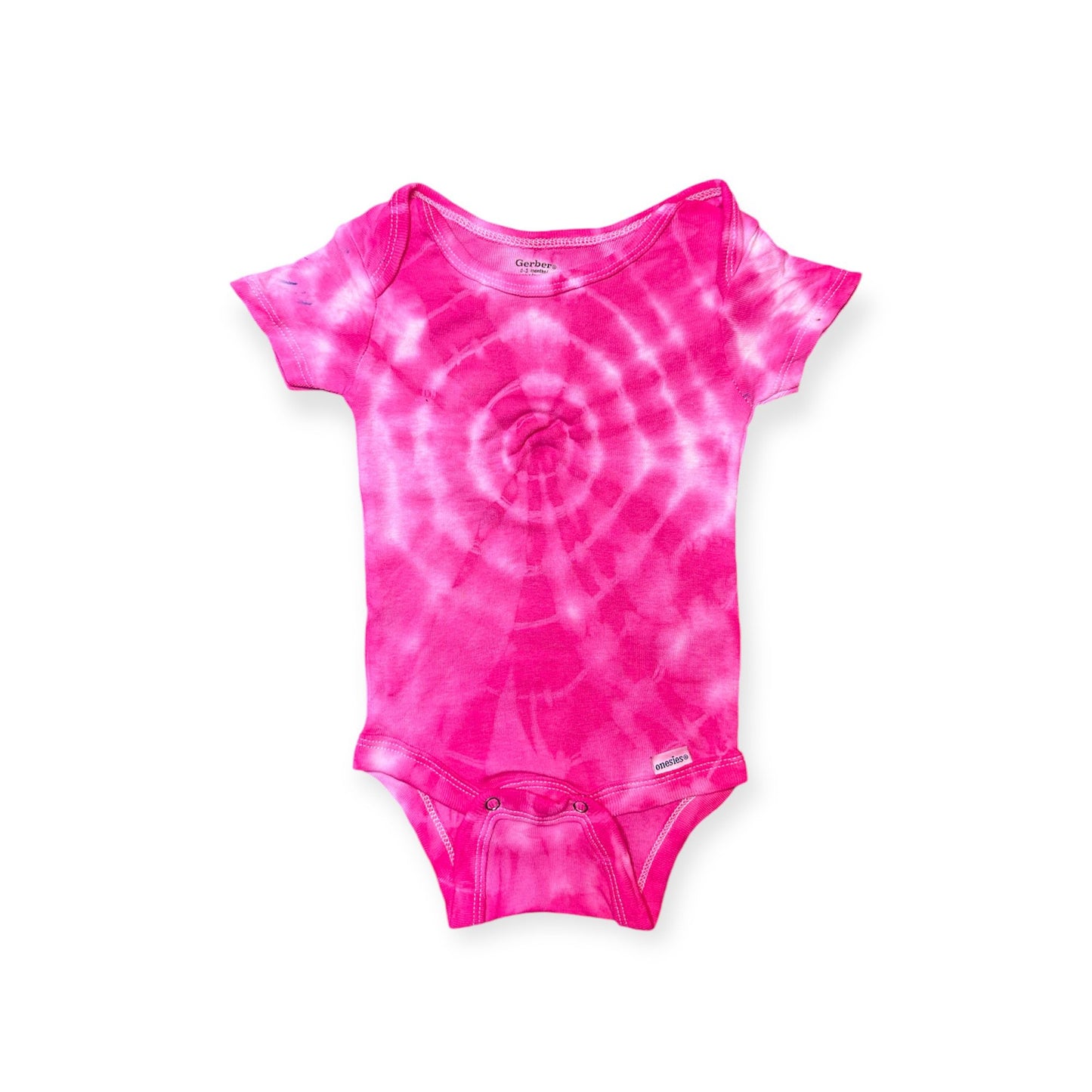 Tie-Dye Baby Onesie Fuschia