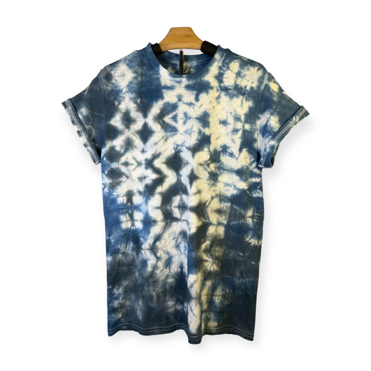 Tie-Dye T-Shirt Black N Blue Glitch