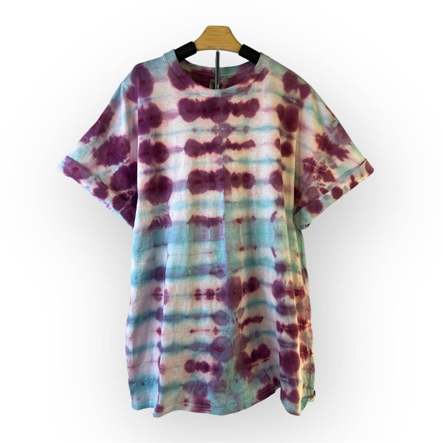 Tie-Dye T-shirt Burgundy and Sky Blue