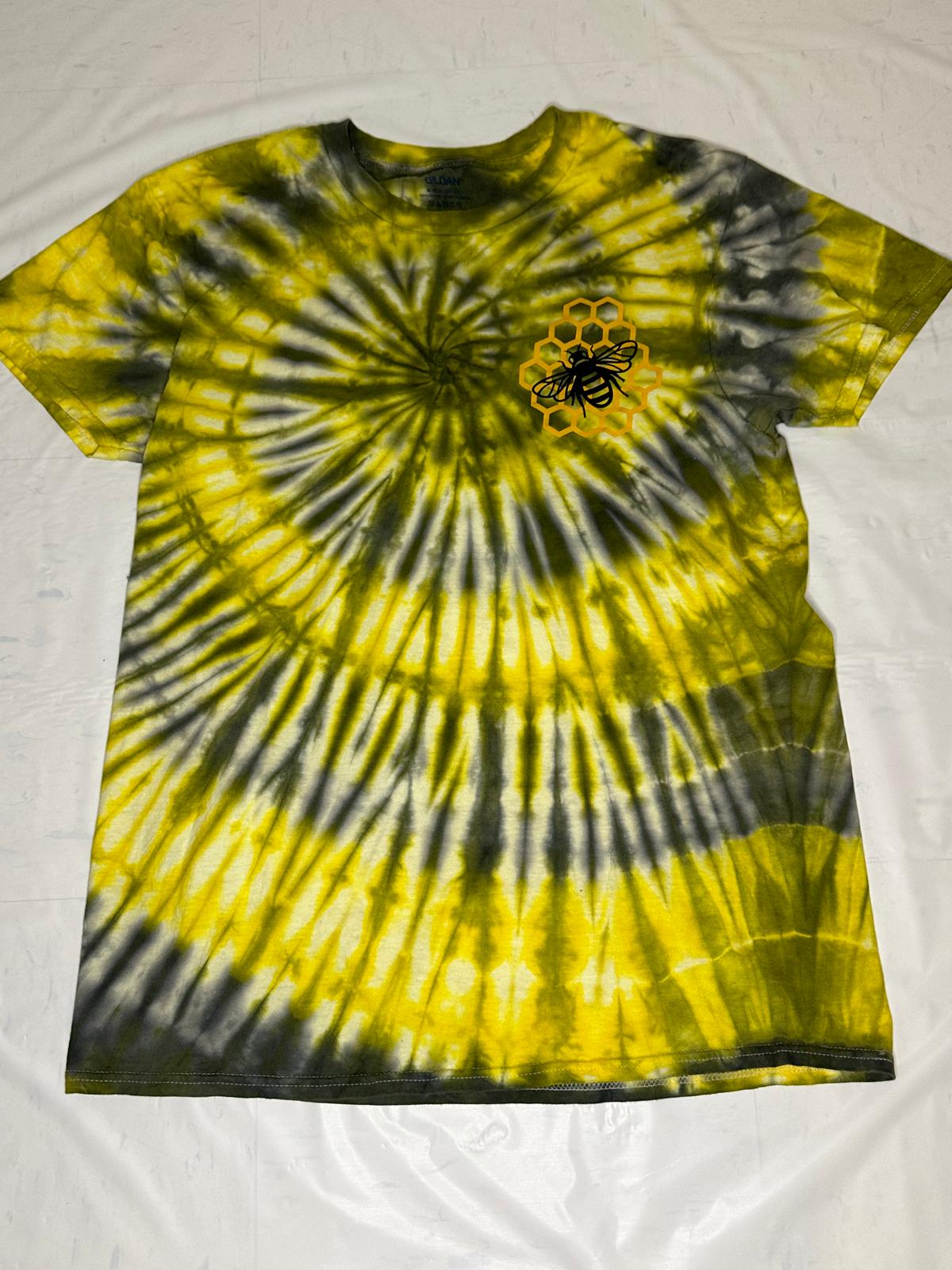 Tie-Dye T-shirt Black and Yellow Honey Cone Bee